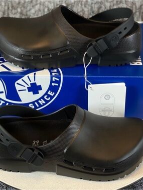 NEW black Birkenstock Birki Air 2.0 Clogs w/ straps size 39